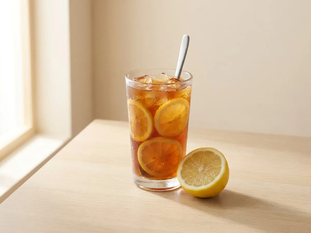 Lemon tea and the lemon soft drinks