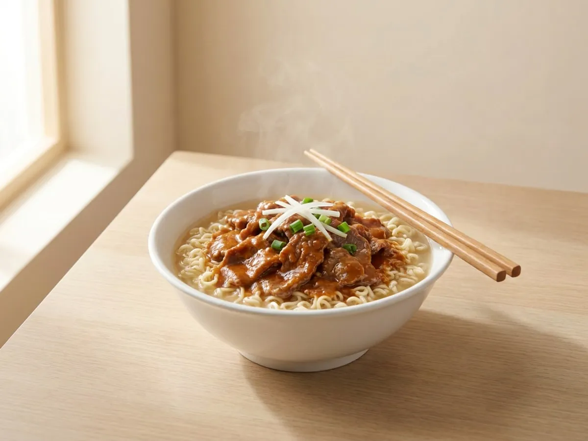Satay beef instant noodles