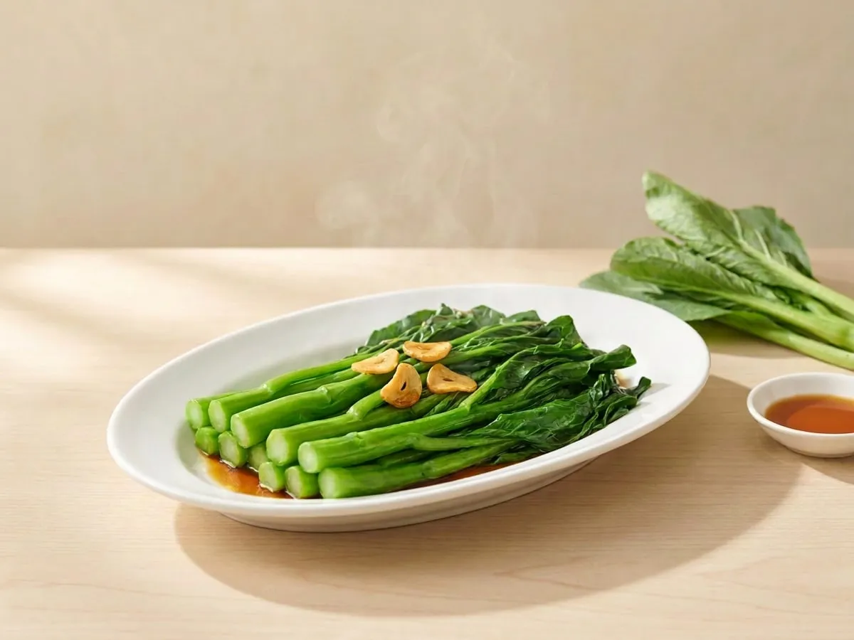 Blanched choy sum