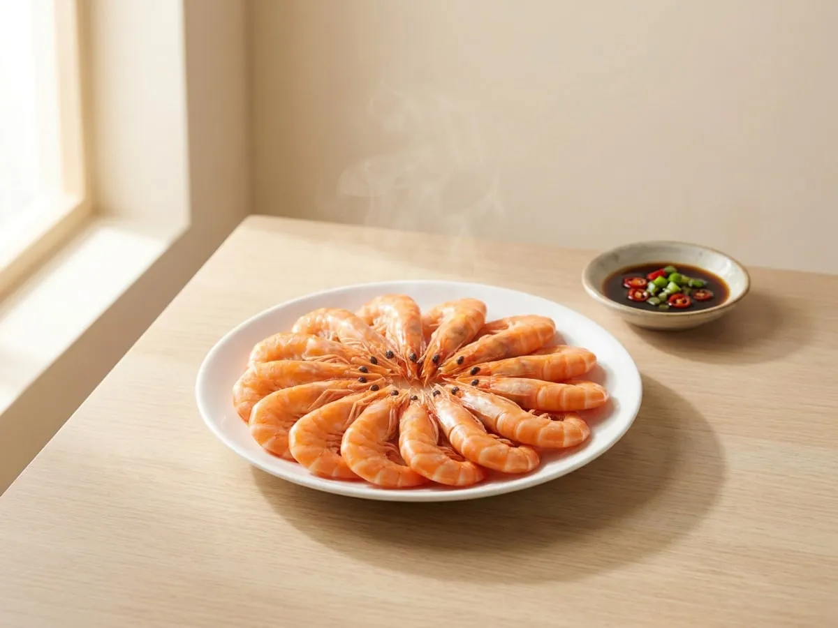 Blanched prawns