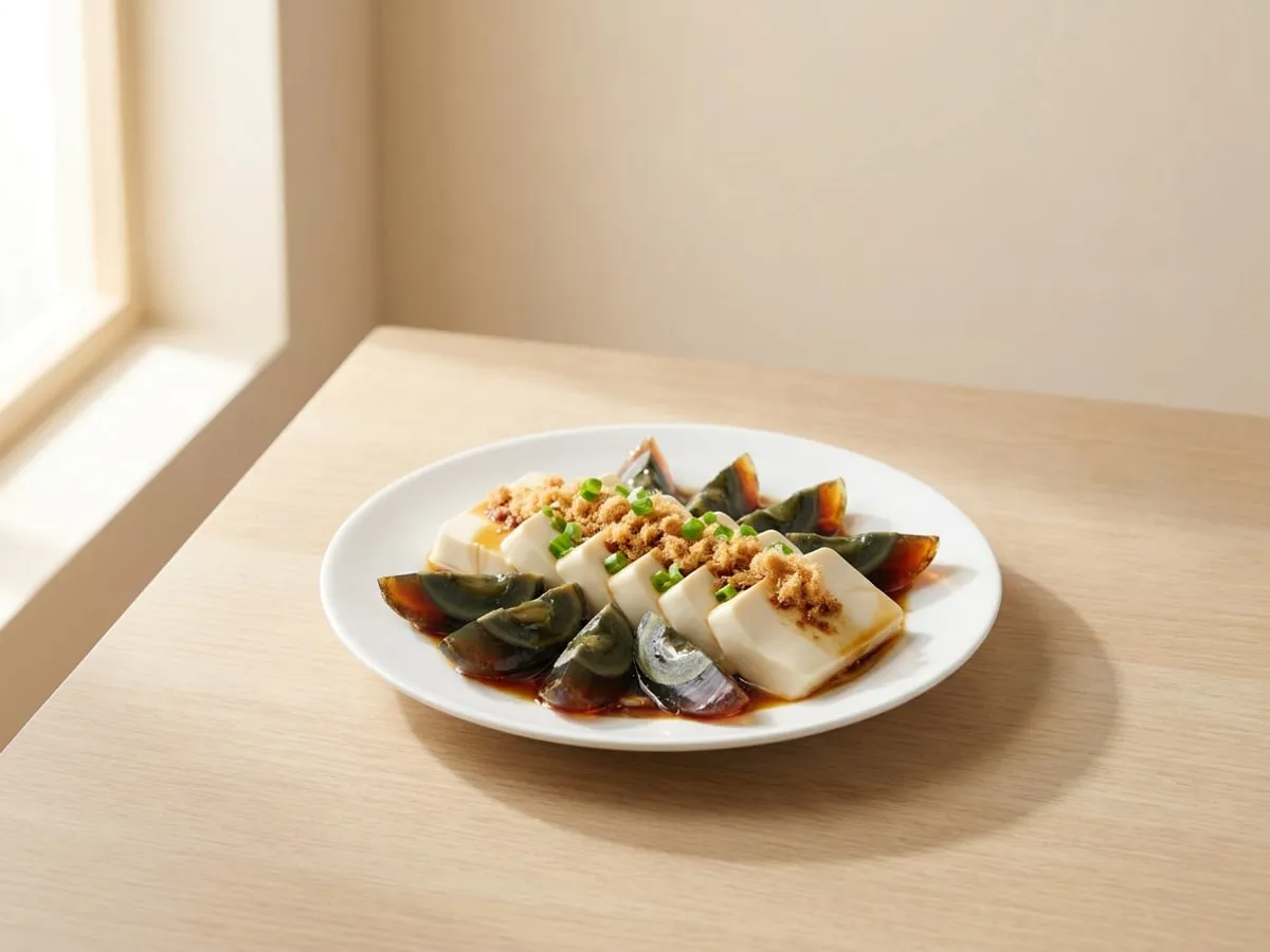 Century egg and tofu