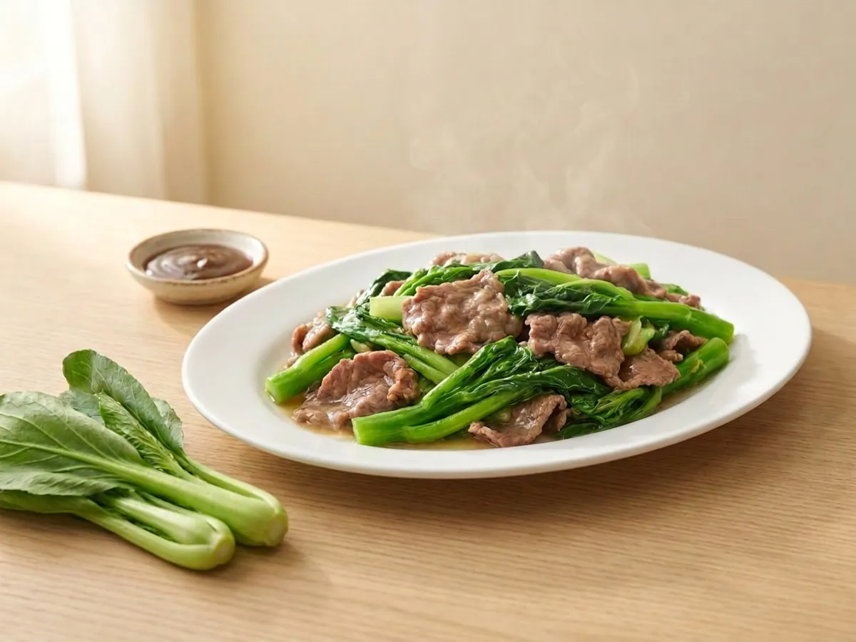 Choy sum with beef