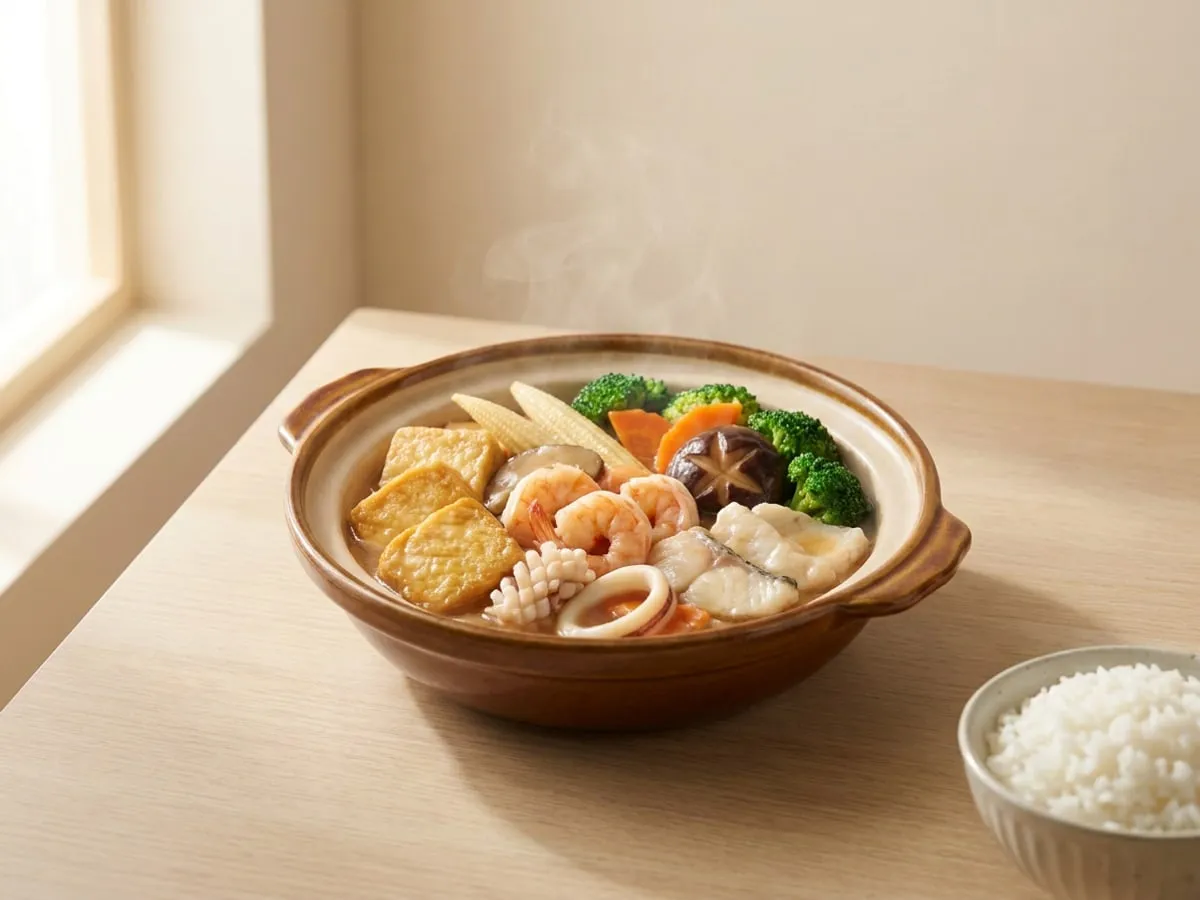 Mixed tofu claypot