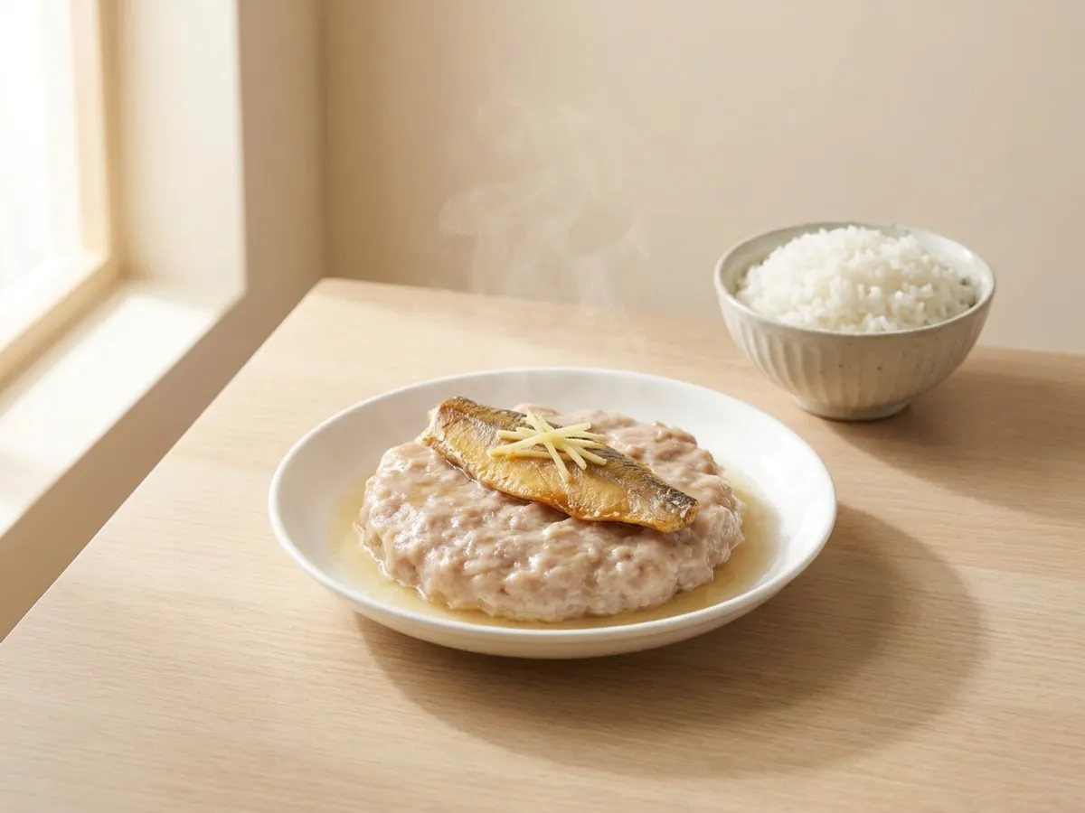 Pork patty with salted fish