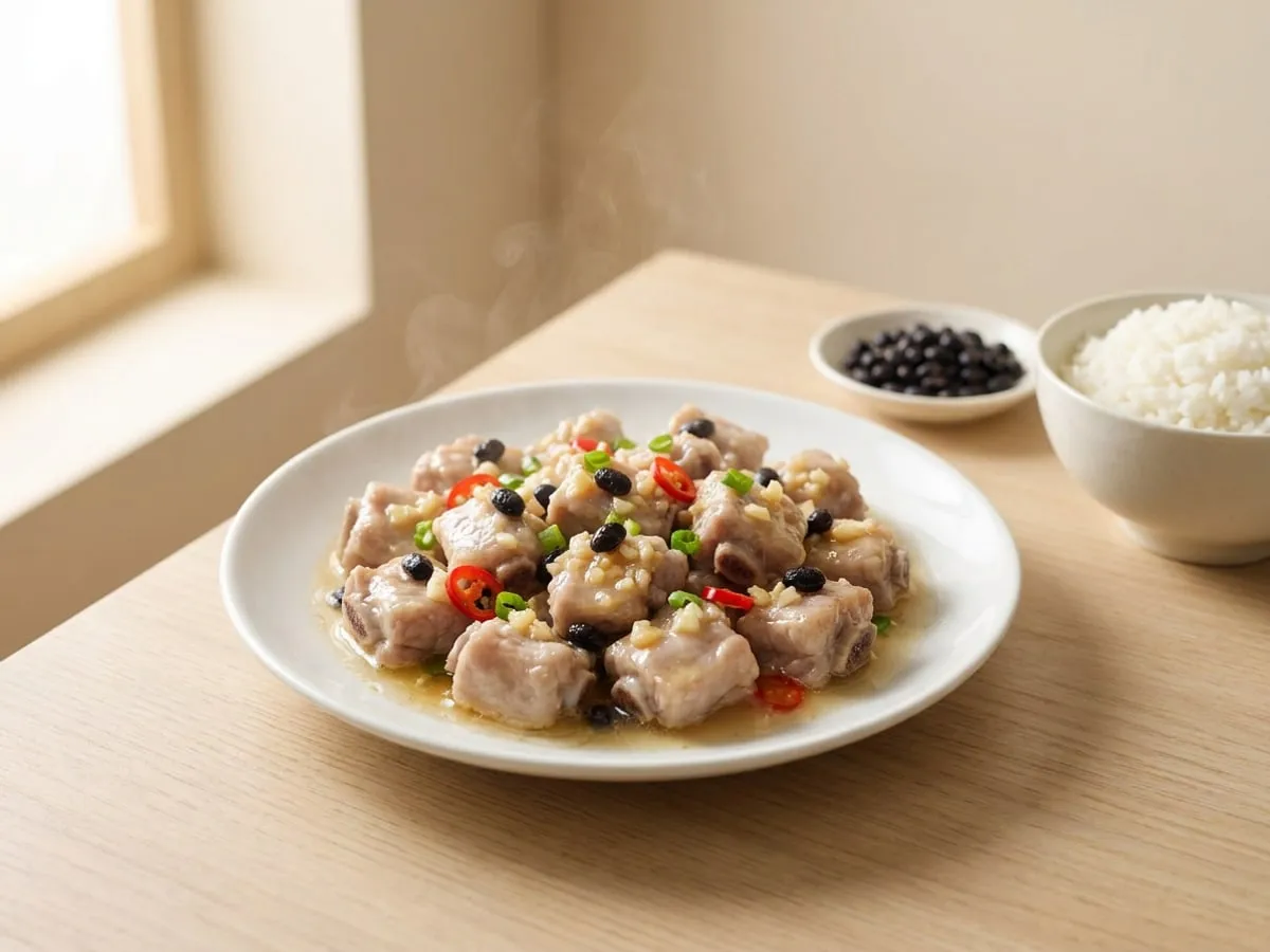 Spare ribs in black bean sauce