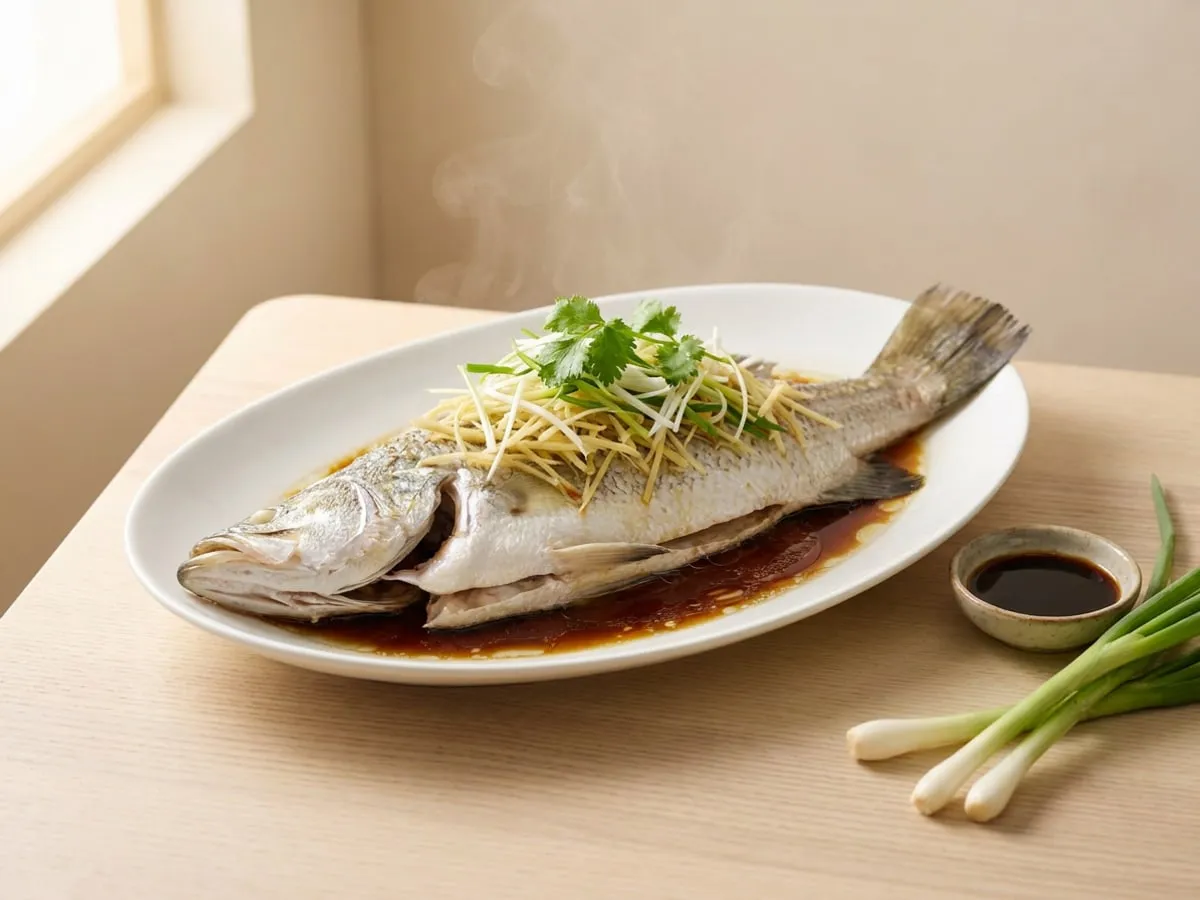 Steamed whole fish