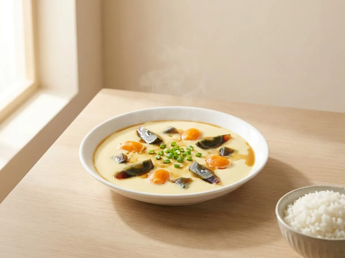 Three-egg steamed custard