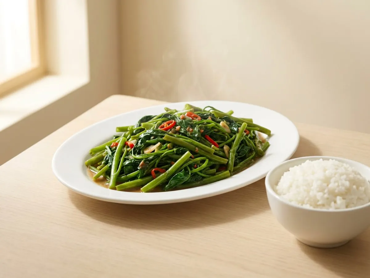 Water spinach in shrimp paste