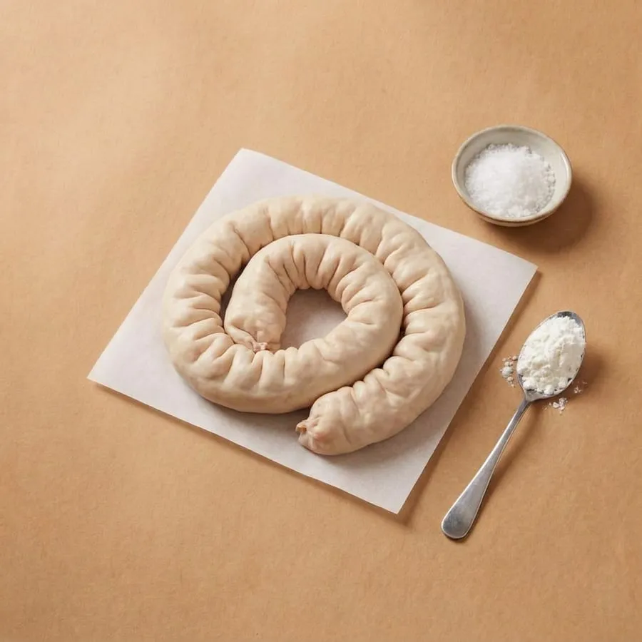 Pig's large intestine
