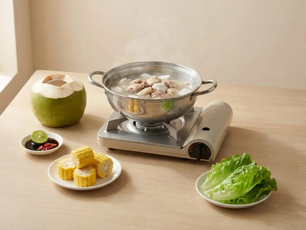Coconut-water chicken pot