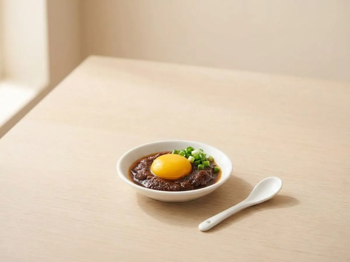 Sha cha with egg yolk