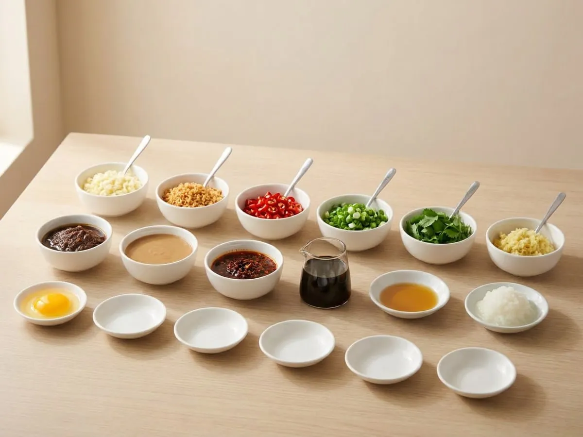 The sauce table