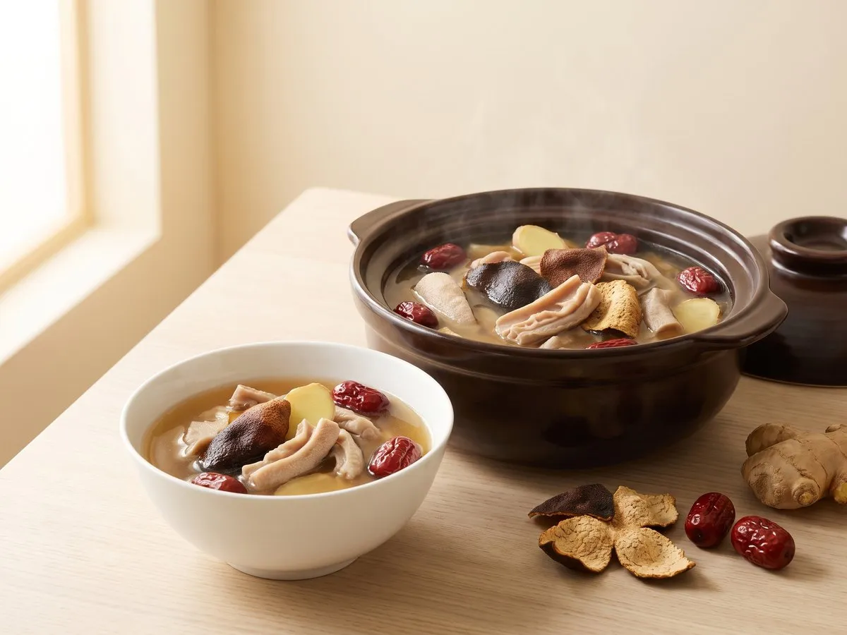 Aged tangerine peel and pork tripe soup