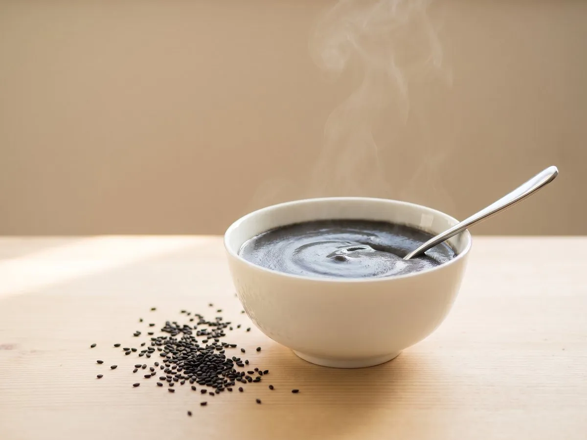 Black sesame paste dessert