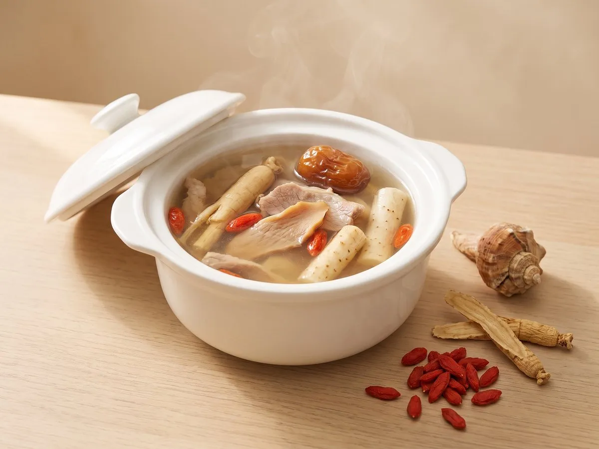 Double-boiled lean pork and conch with prince ginseng