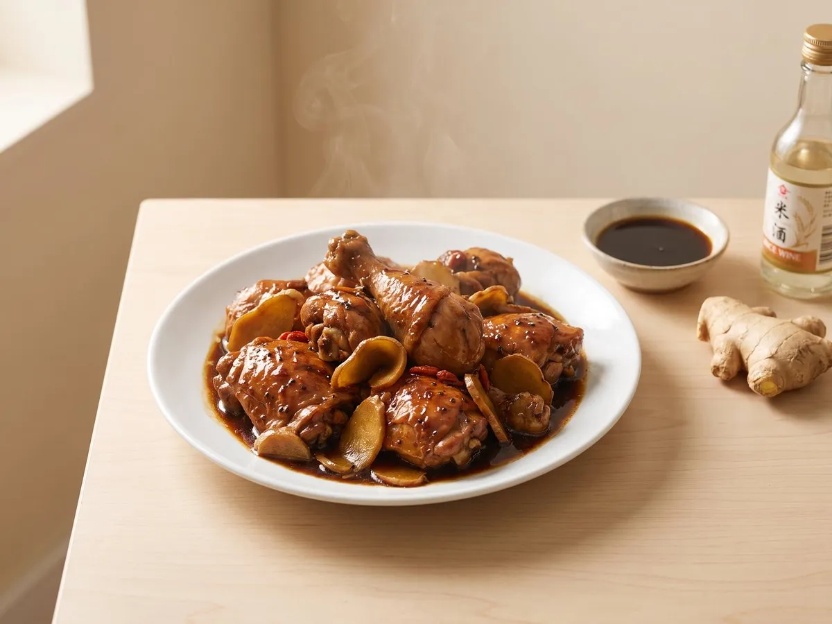 Sesame oil chicken (contains alcohol)