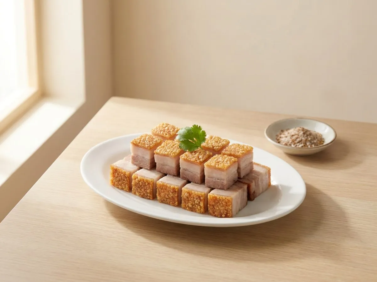 Crackling roast pork belly