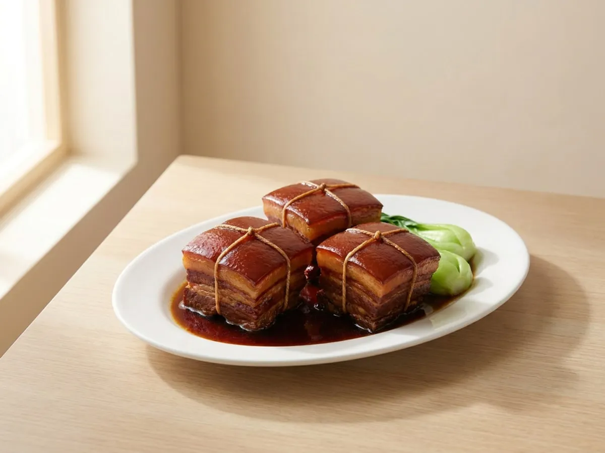 Dongpo pork, belly braised in Shaoxing wine