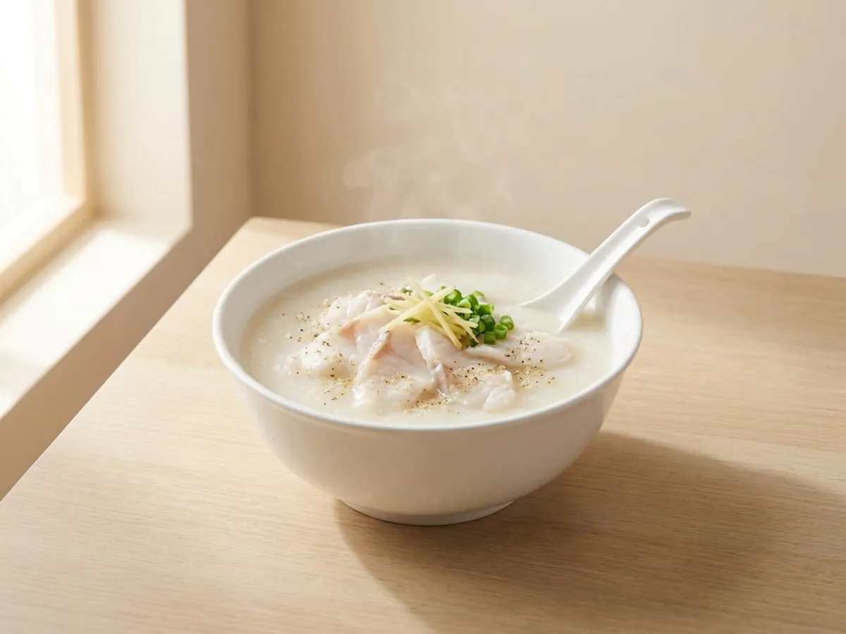 Fish-slice congee, cooked in the pour