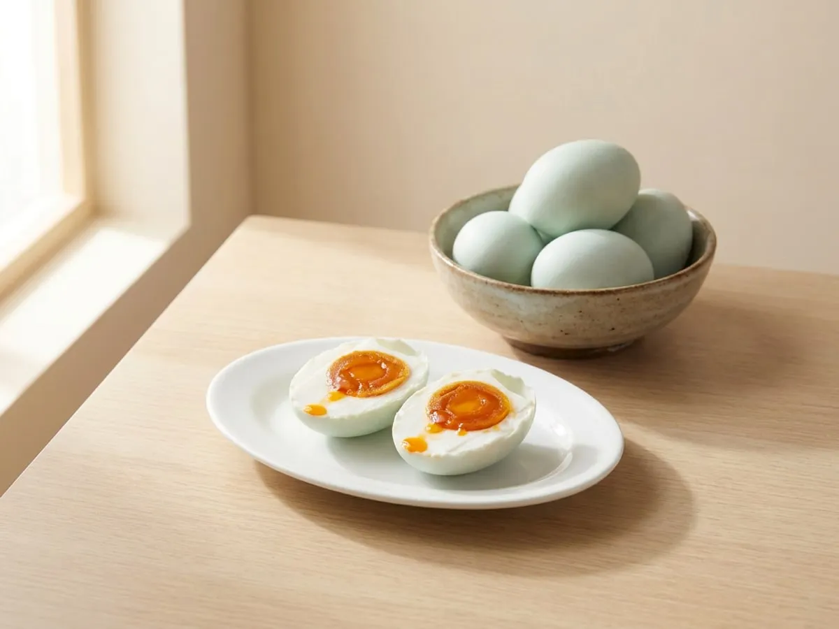 Home-cured salted duck eggs