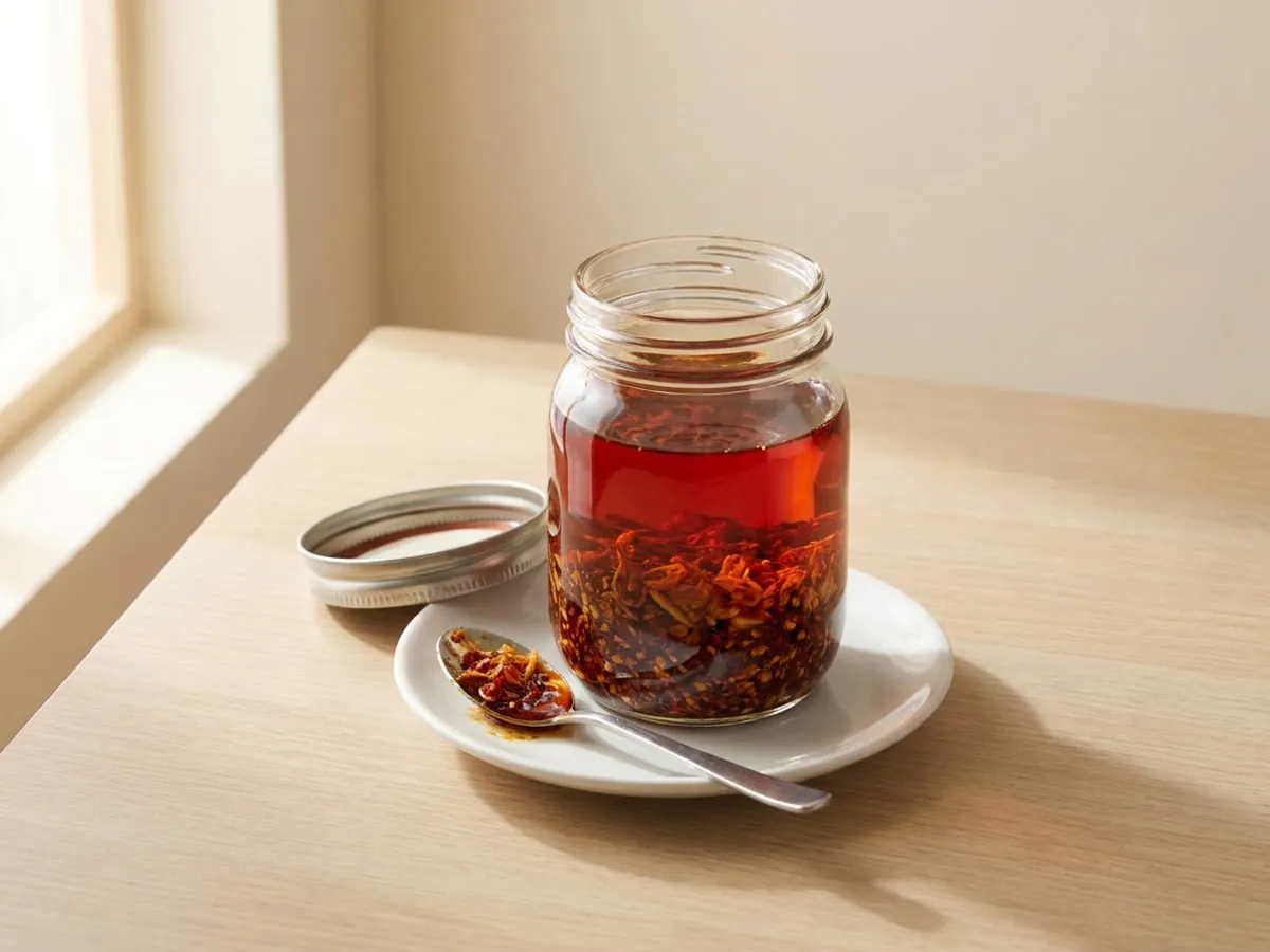 House chilli oil, the noodle-shop jar