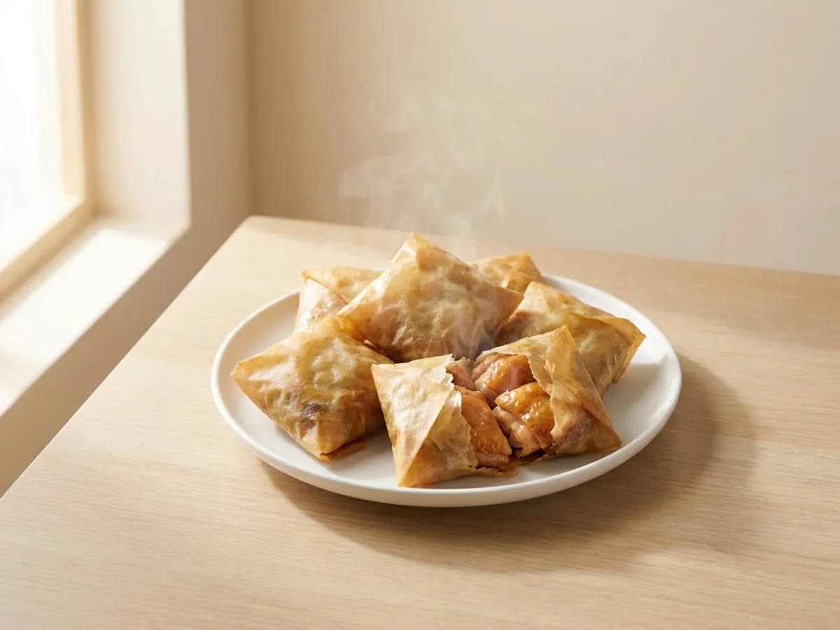 Paper-wrapped chicken, fried in parcels