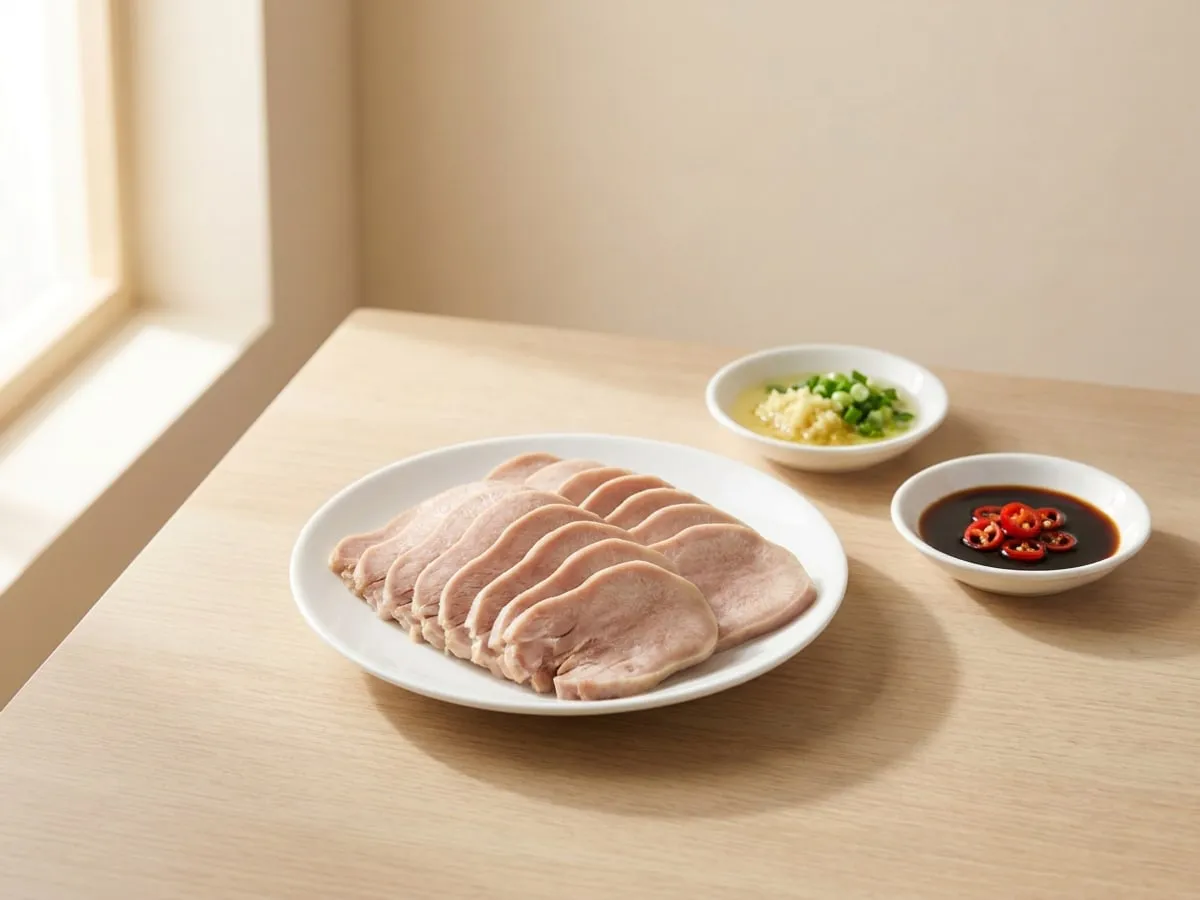 Poached pork tongue, the 大利 plate