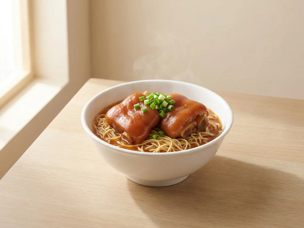 Pork hock noodles, from Sunday's braise