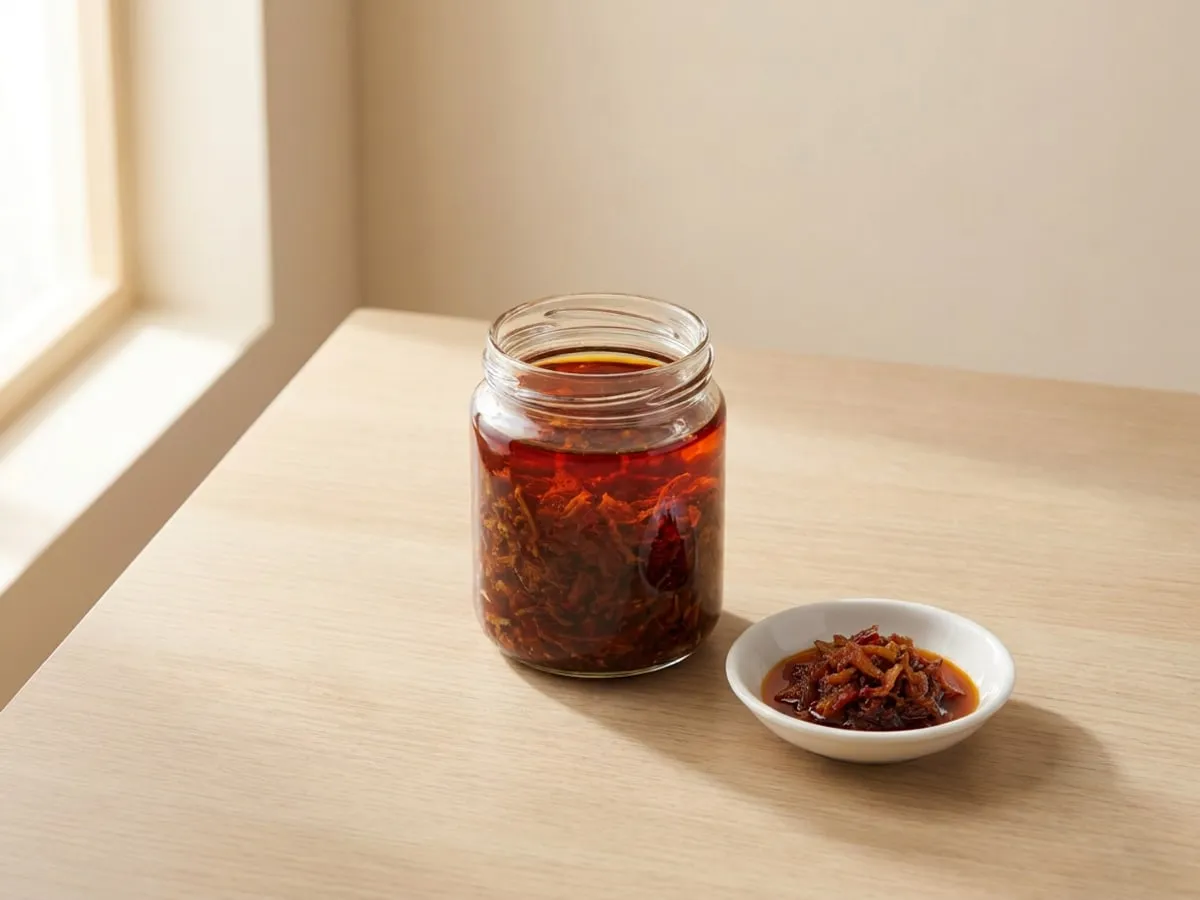 XO sauce, the conpoy and ham chilli relish