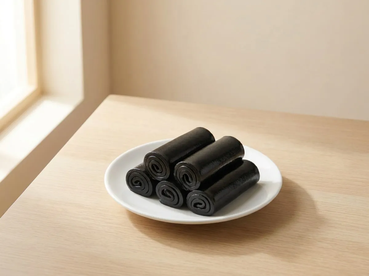 Black sesame roll