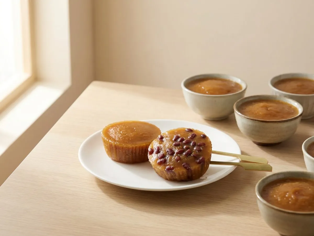Bowl pudding, red bean or plain