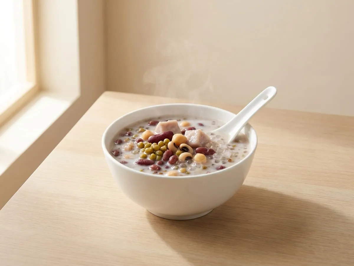 Mixed bean and sago sweet soup