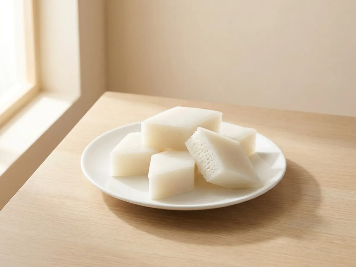 White sugar rice cake